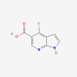 molecular formula C8H5FN2O2 B567935 4-Fluoro-1h-pyrrolo[2,3-b]pyridine-5-carboxylic acid CAS No. 1260387-09-4