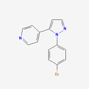 molecular formula C14H10BrN3 B567943 4-(1-(4-bromophenyl)-1H-pyrazol-5-yl)pyridine CAS No. 1269292-69-4