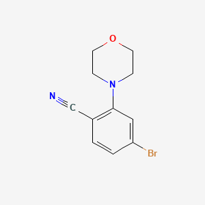 molecular formula C11H11BrN2O B567950 4-Bromo-2-(morpholin-4-yl)benzonitrile CAS No. 1260762-06-8