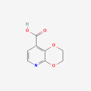 molecular formula C8H7NO4 B567951 2,3-Dihydro-[1,4]dioxino[2,3-b]pyridine-8-carboxylic acid CAS No. 1228665-94-8