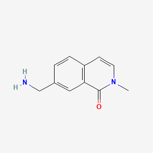 molecular formula C11H12N2O B567959 7-(aminomethyl)-2-methylisoquinolin-1(2H)-one CAS No. 1374651-48-5