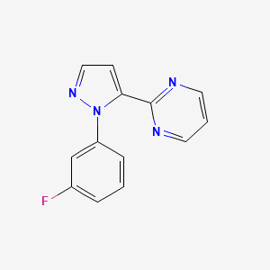 molecular formula C13H9FN4 B567961 2-(1-(3-fluorophenyl)-1H-pyrazol-5-yl)pyrimidine CAS No. 1269294-35-0