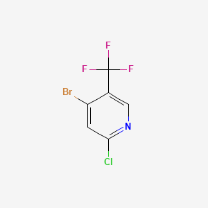 molecular formula C6H2BrClF3N B567965 4-溴-2-氯-5-(三氟甲基)吡啶 CAS No. 1211520-18-1