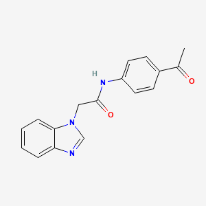 molecular formula C17H15N3O2 B5679683 N-(4-acetylphenyl)-2-(1H-benzimidazol-1-yl)acetamide 