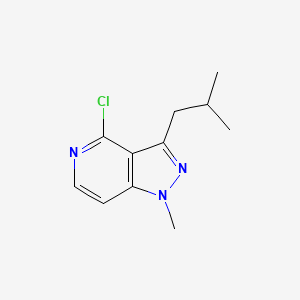 molecular formula C11H14ClN3 B567969 4-chloro-3-isobutyl-1-methyl-1H-pyrazolo[4,3-c]pyridine CAS No. 1207175-16-3