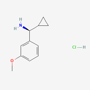 molecular formula C11H16ClNO B567973 (S)-Cyclopropyl(3-methoxyphenyl)methanamine hydrochloride CAS No. 1213642-78-4