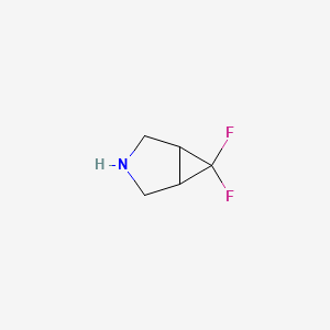 molecular formula C5H7F2N B567977 6,6-Difluoro-3-azabicyclo[3.1.0]hexane CAS No. 1215166-78-1