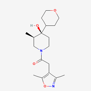 molecular formula C18H28N2O4 B5679804 (3R*,4R*)-1-[(3,5-dimethyl-4-isoxazolyl)acetyl]-3-methyl-4-(tetrahydro-2H-pyran-4-yl)-4-piperidinol 