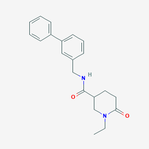 molecular formula C21H24N2O2 B5679827 N-(3-biphenylylmethyl)-1-ethyl-6-oxo-3-piperidinecarboxamide 