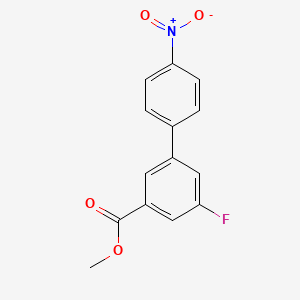 molecular formula C14H10FNO4 B567987 Methyl 3-fluoro-5-(4-nitrophenyl)benzoate CAS No. 1352318-67-2