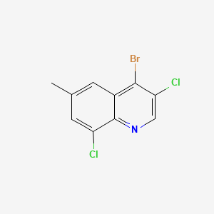 molecular formula C10H6BrCl2N B567990 4-Bromo-3,8-dichloro-6-methylquinoline CAS No. 1211224-89-3