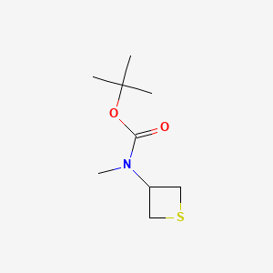 molecular formula C9H17NO2S B567994 Tert-butyl (thietan-3-YL)methylcarbamate CAS No. 1337882-00-4