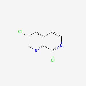 molecular formula C8H4Cl2N2 B567996 3,8-Dichloro-1,7-naphthyridine CAS No. 1260672-65-8