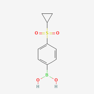 molecular formula C9H11BO4S B567998 4-(环丙基磺酰基)苯硼酸 CAS No. 1217501-07-9