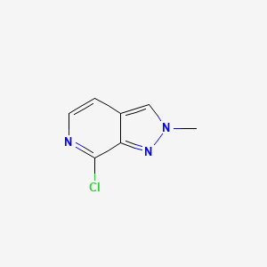 molecular formula C7H6ClN3 B568000 7-Chloro-2-methyl-2H-pyrazolo[3,4-c]pyridine CAS No. 1373333-62-0
