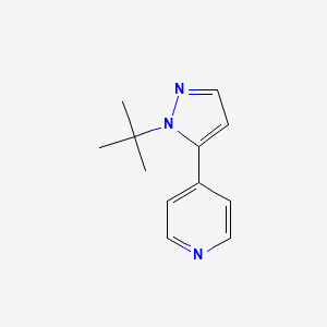 molecular formula C12H15N3 B568003 4-(1-tert-butyl-1H-pyrazol-5-yl)pyridine CAS No. 1269291-15-7