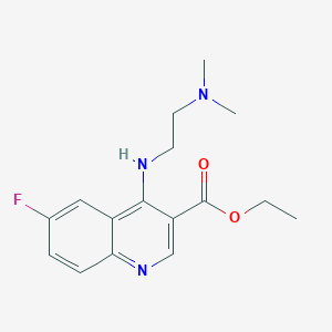 molecular formula C16H20FN3O2 B5680073 Ethyl 4-[2-(dimethylamino)ethylamino]-6-fluoroquinoline-3-carboxylate 