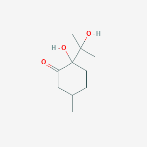 2-Hydroxy-2-(2-hydroxypropan-2-yl)-5-methylcyclohexan-1-one