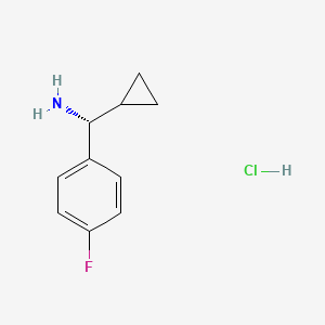 molecular formula C10H13ClFN B568016 (R)-Cyclopropyl(4-fluorophenyl)methanamine hydrochloride CAS No. 1269437-73-1