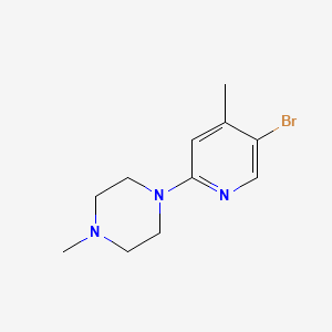 molecular formula C11H16BrN3 B568024 1-(5-Bromo-4-methylpyridin-2-yl)-4-methylpiperazine CAS No. 1219967-32-4