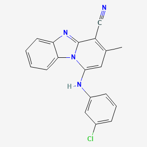 molecular formula C19H13ClN4 B5680243 1-(3-chloroanilino)-3-methylpyrido[1,2-a]benzimidazole-4-carbonitrile 