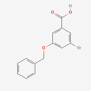 molecular formula C14H11BrO3 B568027 3-BENZYLOXY-5-BROMOBENZOIC ACID CAS No. 1242336-70-4
