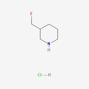 molecular formula C6H13ClFN B568028 3-(Fluoromethyl)piperidine hydrochloride CAS No. 1241725-60-9
