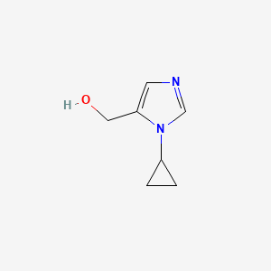 molecular formula C7H10N2O B568030 (1-Cyclopropyl-1H-imidazol-5-yl)methanol CAS No. 1227465-54-4