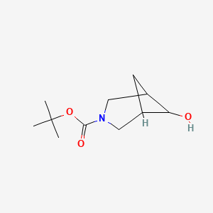 B568031 Tert-butyl 6-hydroxy-3-azabicyclo[3.1.1]heptane-3-carboxylate CAS No. 1357353-36-6