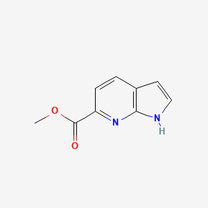 molecular formula C9H8N2O2 B568033 Methyl 1H-pyrrolo[2,3-b]pyridine-6-carboxylate CAS No. 1256825-86-1