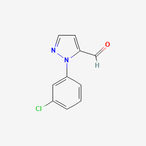 molecular formula C10H7ClN2O B568035 1-(3-chlorophenyl)-1H-pyrazole-5-carbaldehyde CAS No. 1269293-21-1