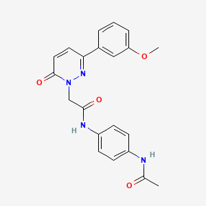 molecular formula C21H20N4O4 B5680381 N-[4-(acetylamino)phenyl]-2-[3-(3-methoxyphenyl)-6-oxopyridazin-1(6H)-yl]acetamide 
