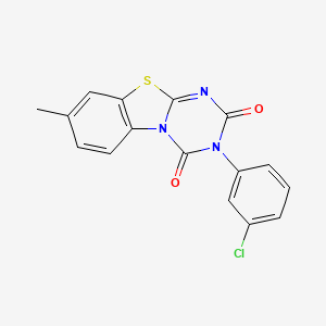 molecular formula C16H10ClN3O2S B5680392 3-(3-chlorophenyl)-8-methyl-2H-[1,3,5]triazino[2,1-b][1,3]benzothiazole-2,4(3H)-dione 