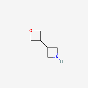 molecular formula C6H11NO B568047 3-(Oxetan-3-yl)azetidine CAS No. 1273562-98-3