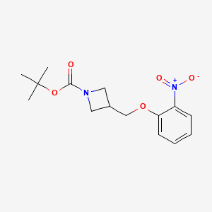 molecular formula C15H20N2O5 B568048 1-BOC-3-(2-nitrophenoxymethyl)azetidine CAS No. 1355247-20-9