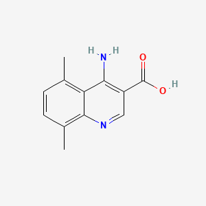 molecular formula C12H12N2O2 B568052 4-Amino-5,8-dimethylquinoline-3-carboxylic acid CAS No. 1242260-43-0
