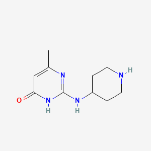 molecular formula C10H16N4O B568053 6-Methyl-2-(piperidin-4-ylamino)-3H-pyrimidin-4-one CAS No. 1239782-96-7