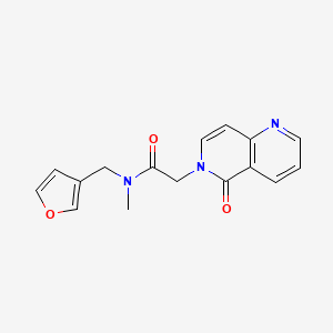 molecular formula C16H15N3O3 B5680545 N-(3-furylmethyl)-N-methyl-2-(5-oxo-1,6-naphthyridin-6(5H)-yl)acetamide 