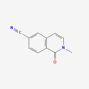 molecular formula C11H8N2O B568063 1,2-Dihydro-2-methyl-1-oxoisoquinoline-6-carbonitrile CAS No. 1374651-80-5