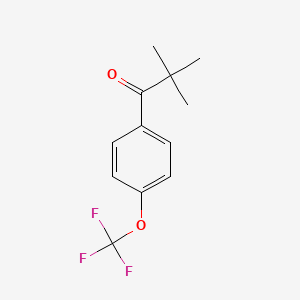 molecular formula C12H13F3O2 B568064 t-Butyl 4-(trifluoromethoxy)phenyl ketone CAS No. 1263313-09-2