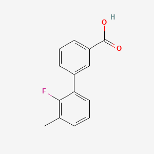 molecular formula C14H11FO2 B568066 2'-Fluoro-3'-methylbiphenyl-3-carboxylic acid CAS No. 1215206-02-2