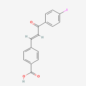 molecular formula C16H11IO3 B5680668 4-[(E)-3-(4-IODOPHENYL)-3-OXO-1-PROPENYL]BENZOIC ACID 