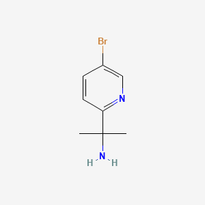 molecular formula C8H11BrN2 B568069 2-(5-Bromopyridin-2-yl)propan-2-amine CAS No. 1211518-99-8