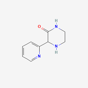 molecular formula C9H11N3O B568072 3-(Pyridin-2-YL)piperazin-2-one CAS No. 1246548-67-3