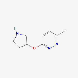 molecular formula C9H13N3O B568077 3-Methyl-6-(pyrrolidin-3-yloxy)pyridazine CAS No. 1247506-87-1