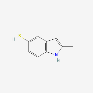 molecular formula C9H9NS B568078 2-Methyl-1H-indole-5-thiol CAS No. 1210824-73-9