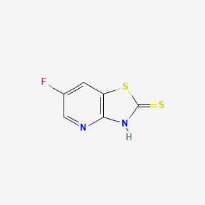 molecular formula C6H3FN2S2 B568082 6-Fluorothiazolo[4,5-b]pyridine-2-thiol CAS No. 1226808-69-0