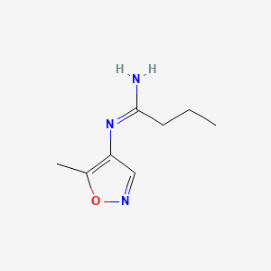 molecular formula C8H13N3O B568103 N-(5-Methylisoxazol-4-yl)butyrimidamide CAS No. 122686-21-9