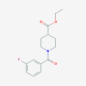 molecular formula C15H18FNO3 B5681064 Ethyl 1-[(3-fluorophenyl)carbonyl]piperidine-4-carboxylate 