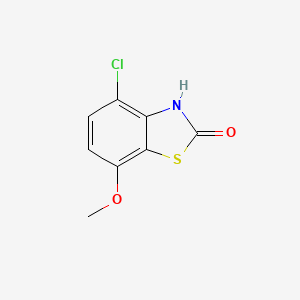 molecular formula C8H6ClNO2S B568107 4-Chloro-7-methoxy-1,3-benzothiazol-2(3H)-one CAS No. 113206-10-3